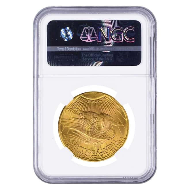 1928 $20 Gold Saint Gaudens Double Eagle Coin NGC MS 62