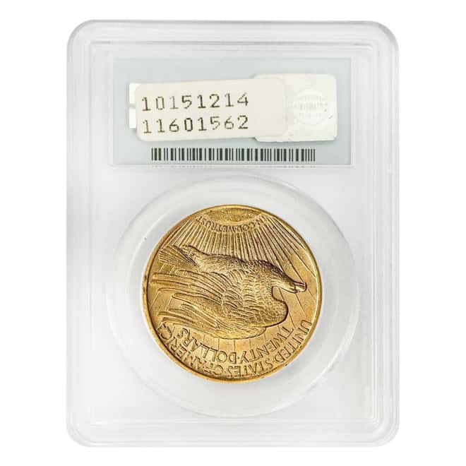 1924 $20 Gold Saint Gaudens Double Eagle Coin PCGS MS 62