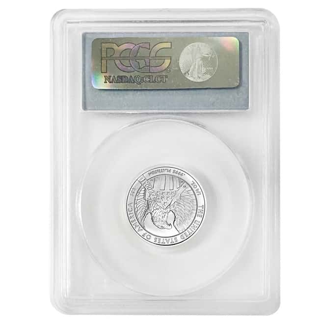 2007 W 1/4 oz $25 Burnished Platinum American Eagle PCGS MS 69