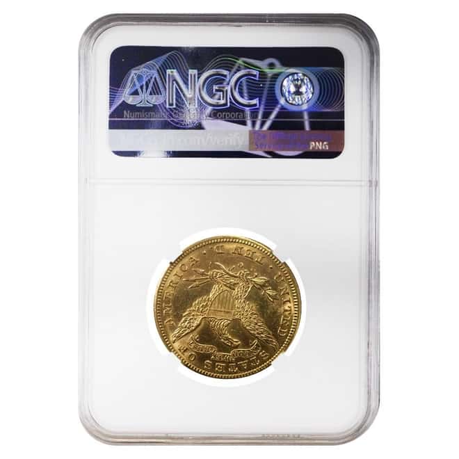 1894 O $10 Liberty Head Gold Eagle Coin NGC AU 58