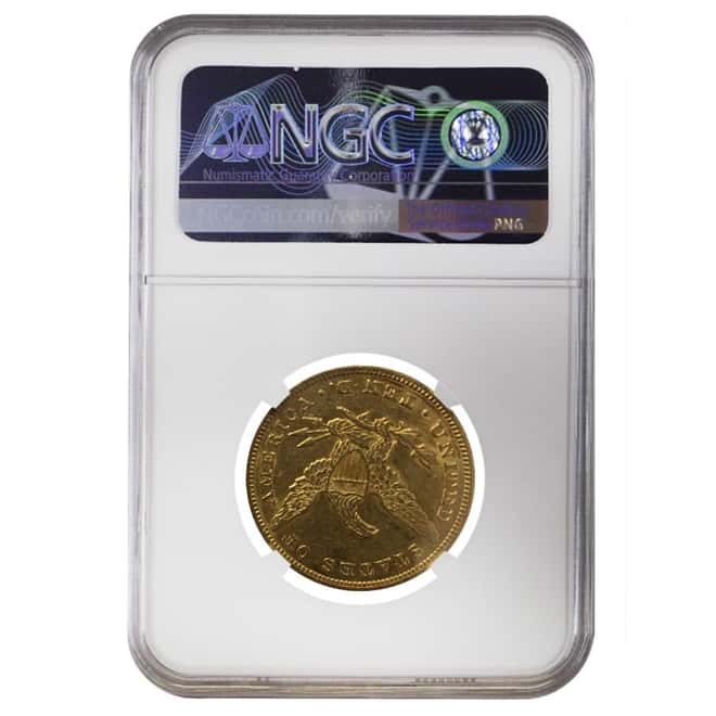 1847 $10 Liberty Head Gold Eagle Coin NGC AU 55