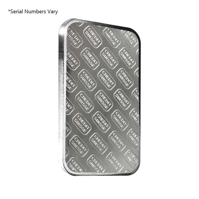 1 oz Credit Suisse Silver Bar .999 Fine (Secondary Market,Sealed)
