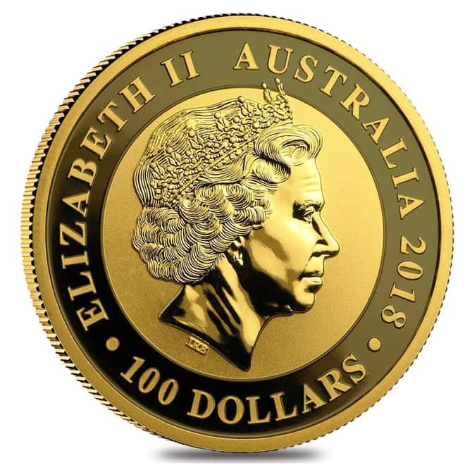 2018 1 oz Australian Gold Swan Perth Mint Coin .9999 Fine BU In Cap