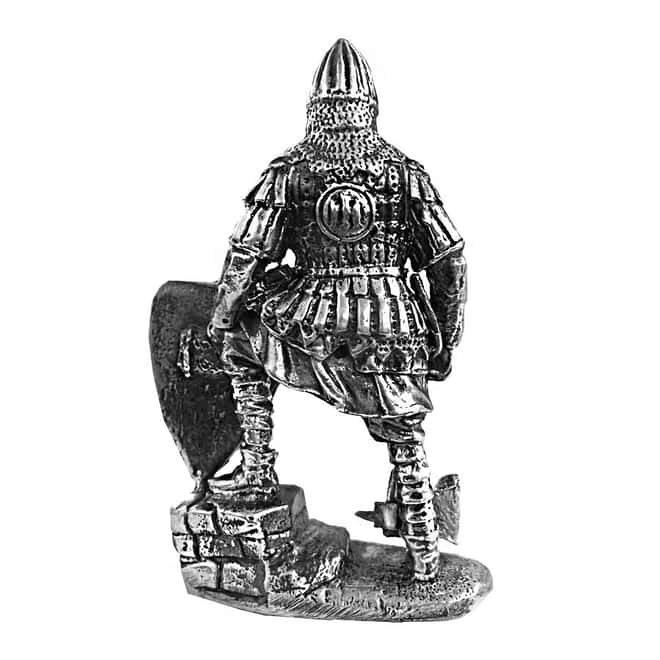 3 oz Silver Russian Warrior Middle Ages .925 Silver Sterling - Art of War Series (Antiqued)