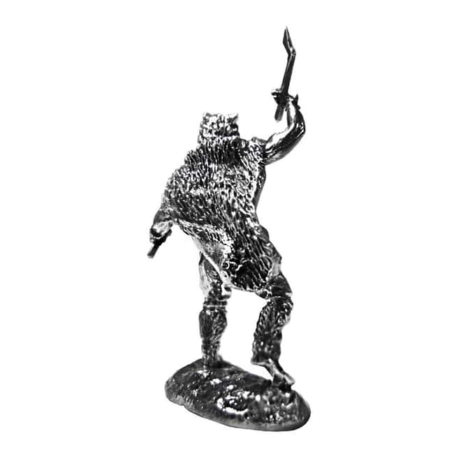 3 oz Silver Norse Berserk Viking Warrior .925 Silver Sterling - Art of War Series (Antiqued)