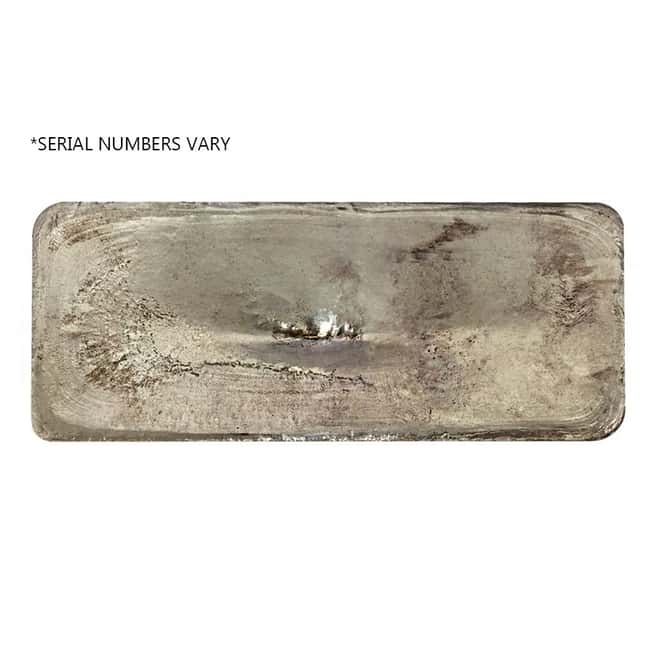 101.32 oz Silver State Bullion Poured Silver Bar .999+ Fine