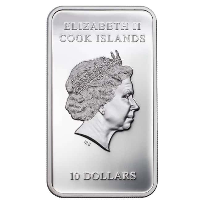 2017 2 oz Cook Islands Statue of Liberty Proof Silver Bar Coin $10 .999 Fine (w/Box&COA)