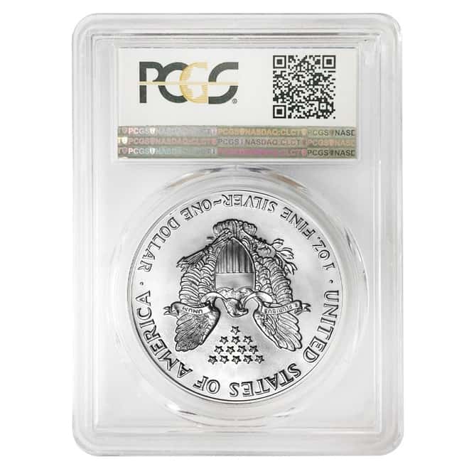 2001 1 oz Silver American Eagle $1 Coin PCGS MS 70