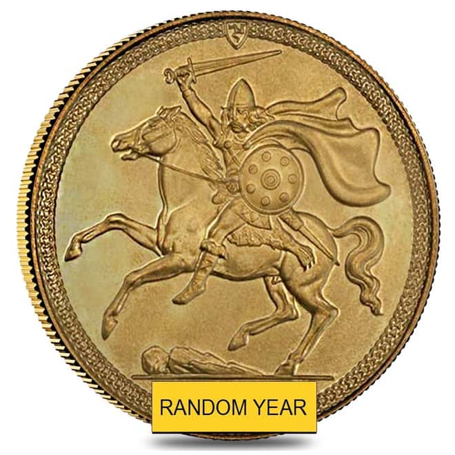Isle of Man Gold Half Sovereign BU (Random Year, 1973-1982)