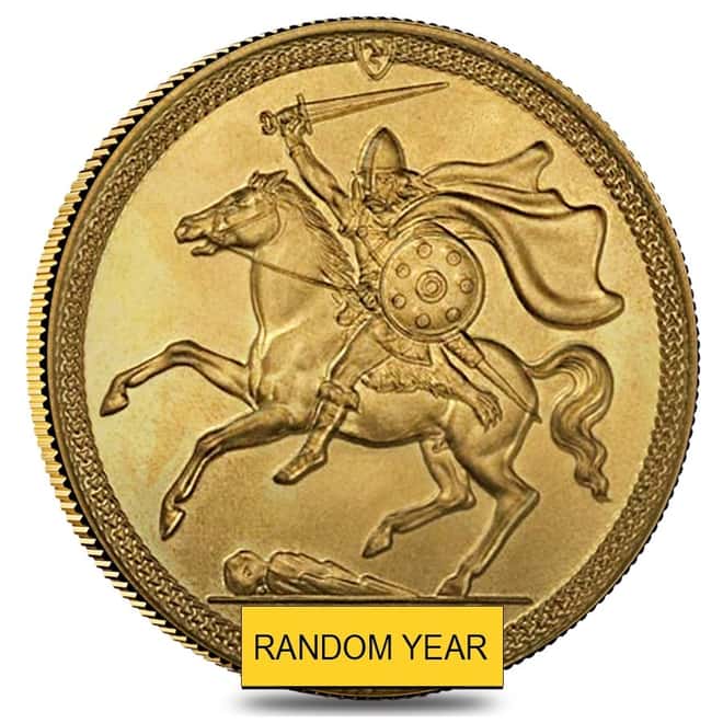 Isle of Man Gold Sovereign BU (Random Year, 1973-1982)