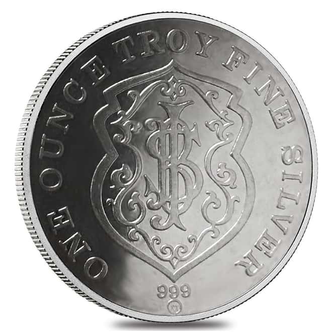 1 oz Johnson Matthey Republic National Bank Silver Round .999 Fine