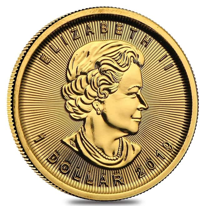 2019 1/20 oz Canadian Gold Maple Leaf $1 Coin .9999 Fine BU (Sealed)