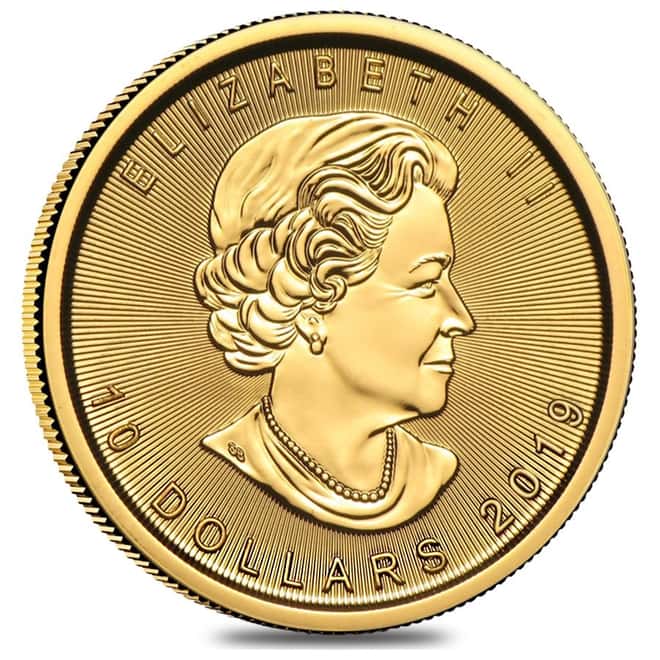 2019 1/4 oz Canadian Gold Maple Leaf $10 Coin .9999 Fine BU (Sealed)