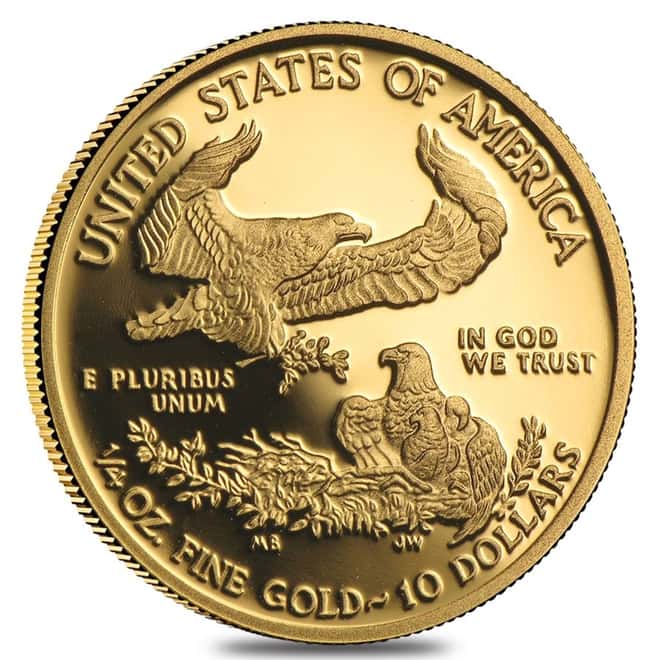 2019-W 1/4 oz $10 Proof Gold American Eagle (w/Box & COA) 