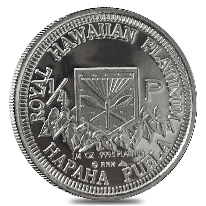1997 1/4 oz Hawaiian King Kalakaua I Proof Platinum Puela