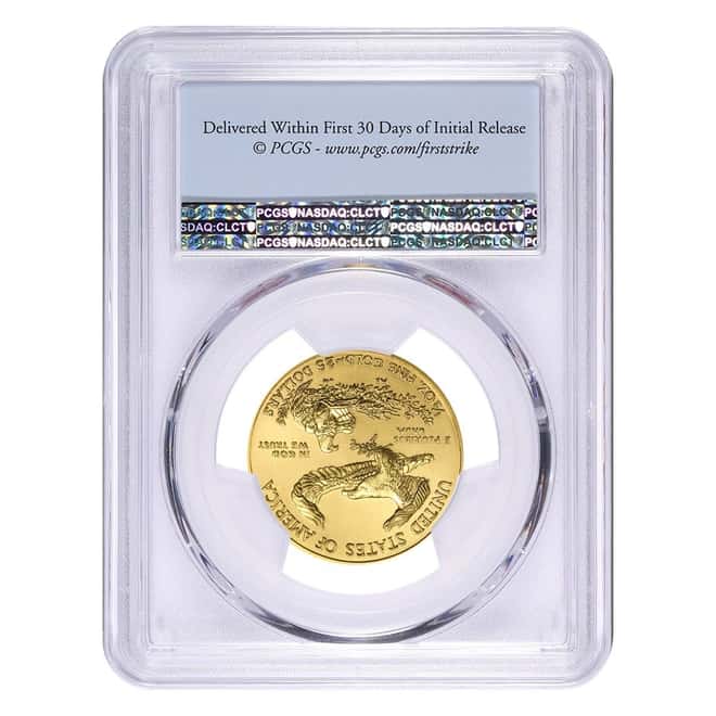 2019 1/2 oz Gold American Eagle PCGS MS 70 First Strike