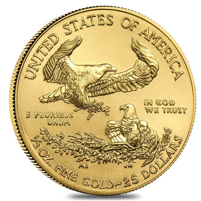 2019 1/2 oz Gold American Eagle $25 Coin BU