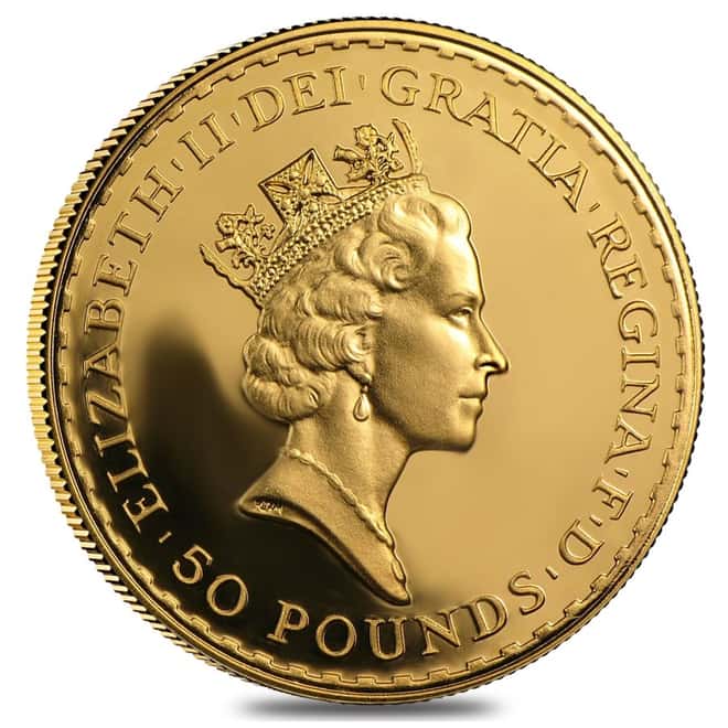 1987 Great Britain 1/2 oz Proof Gold Britannia Coin (In Cap)