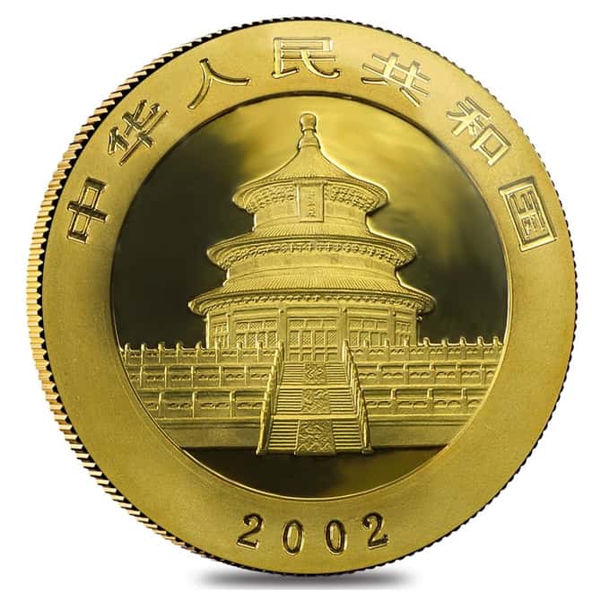 2002 1 oz Chinese Gold Panda 500 Yuan .999 Fine BU (Sealed)