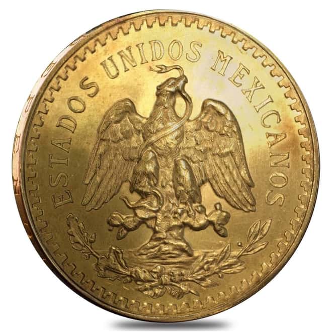1944 Mexico 50 Pesos Gold Coin AU/BU