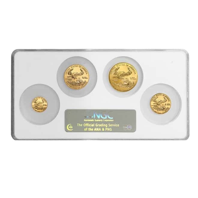 2009 1.85 oz Gold American Eagle 4-coin Set NGC MS 69 Multi Holder