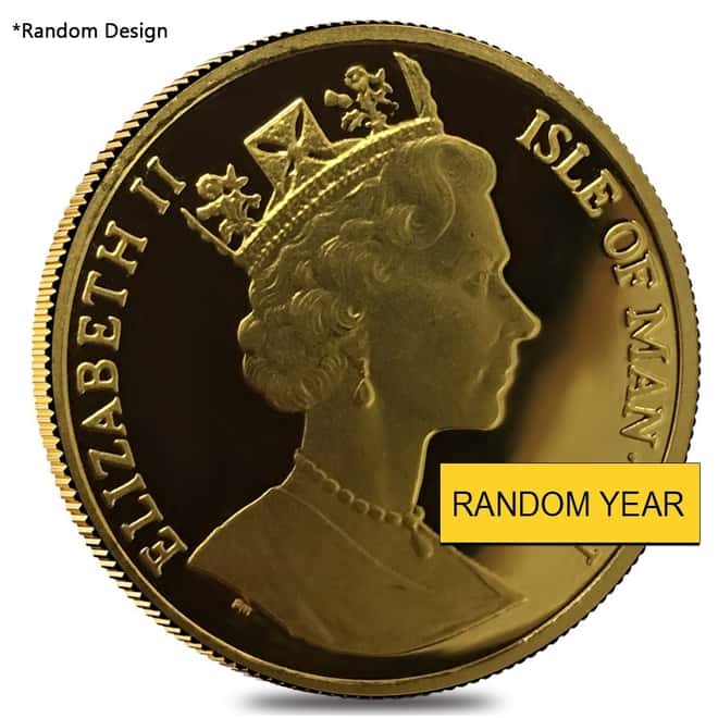 1/2 oz Isle of Man Gold Cat .9999 Fine Scruffy (Random Year)