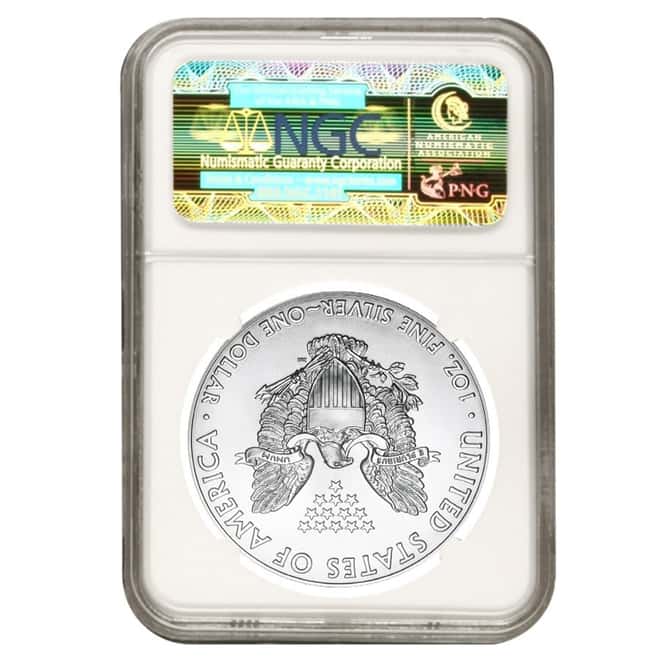 2011 (S) 1 oz Silver American Eagle $1 Coin NGC MS 69 ER (SF Label)