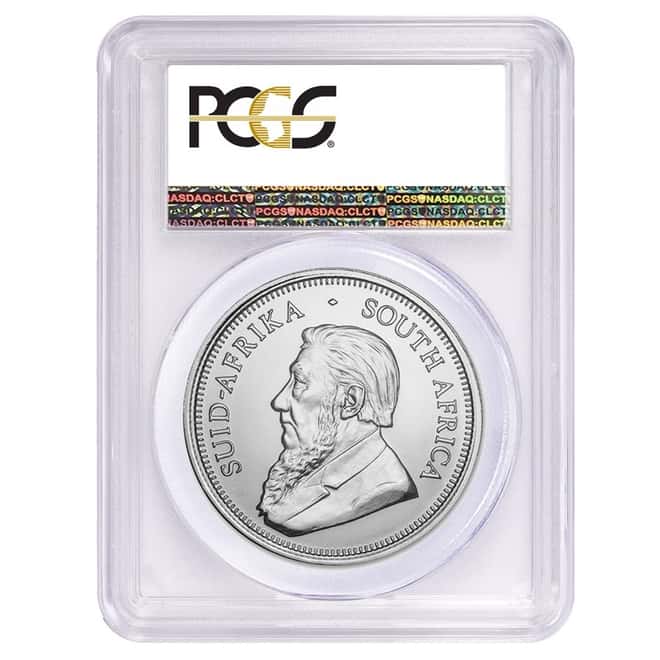 2018 South Africa 1 oz Silver Krugerrand PCGS MS 69 First Strike