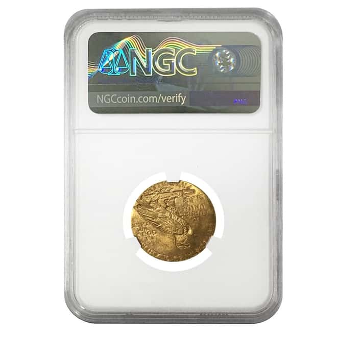 1915 $5 Indian Head Half Eagle Gold Coin NGC MS 63