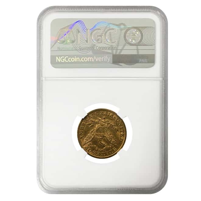 1888 S $5 Liberty Head Half Eagle Gold Coin NGC AU 58