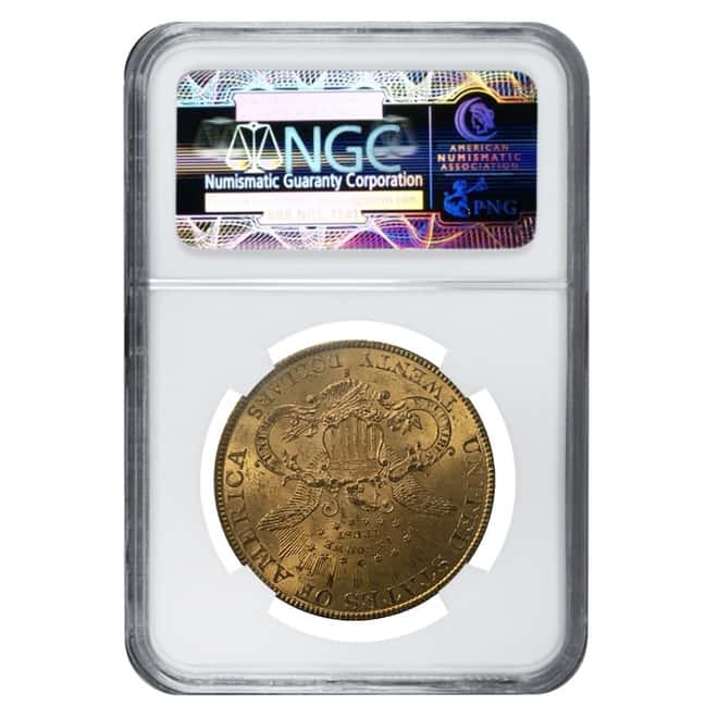 1892 S $20 Liberty Head Double Eagle Gold Coin NGC MS 63