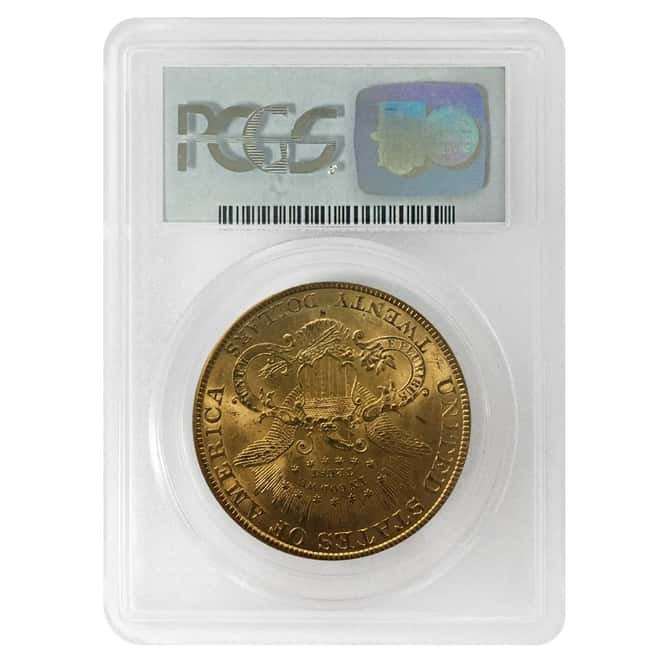 1895 S $20 Liberty Head Gold Double Eagle Coin PCGS MS 63