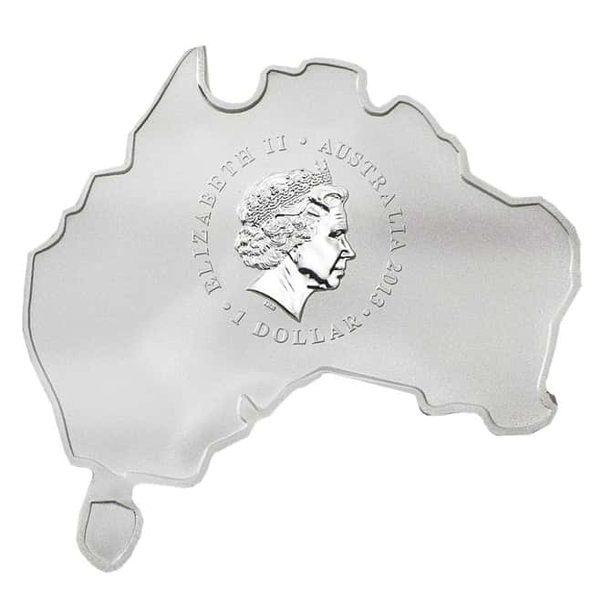2013 1 oz Australian Silver Platypus Map Shaped Coin (w/Box & COA)