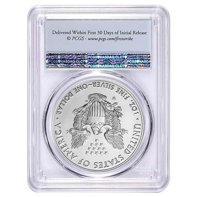 2018-W 1 oz Burnished Silver American Eagle PCGS SP 69 First Strike
