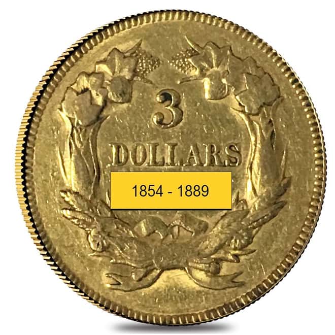 E:\Dropbox\Gold\Gold Coins&Rounds\USA\Pre-1933\Indian Head\Random Year\$3 Gold Indian Princess Head - Extra Fine XF (Random Year, 1854-1889)