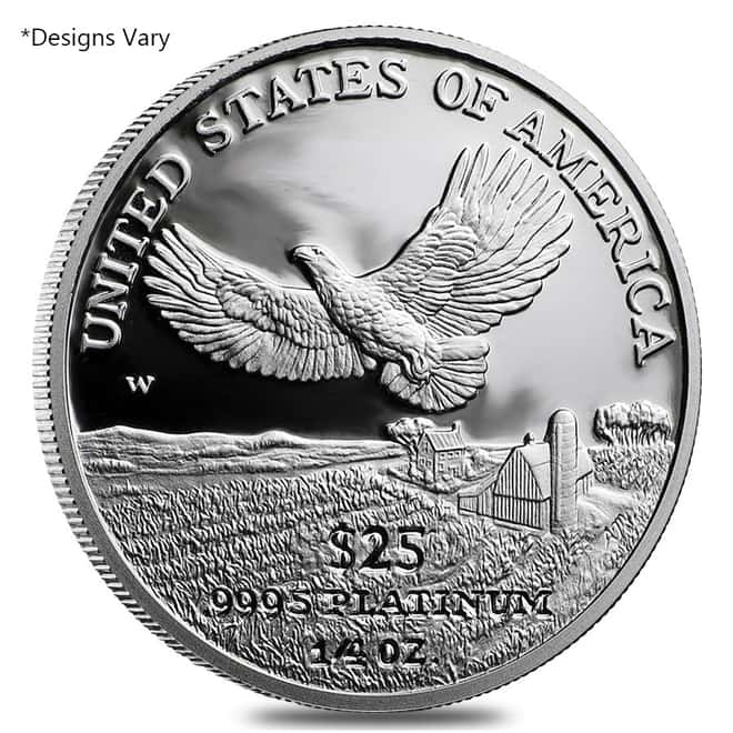 1/4 oz Proof Platinum American Eagle In Cap (Random Year)
