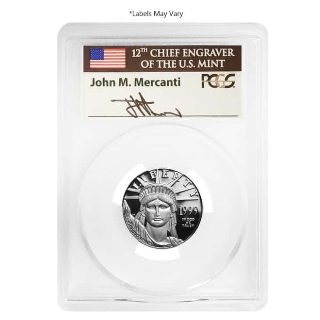1999 W 1/4 oz $25 Platinum American Eagle Proof Coin PCGS PF 69 DCAM