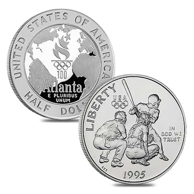 1995 US Mint Atlanta Olympic Games Commemorative 4-Coin Proof Set (w/Box & COA) 