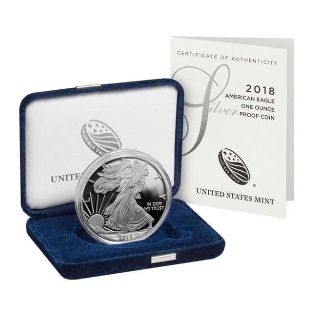 2018-S 1 oz Proof Silver American Eagle (w/Box & COA)