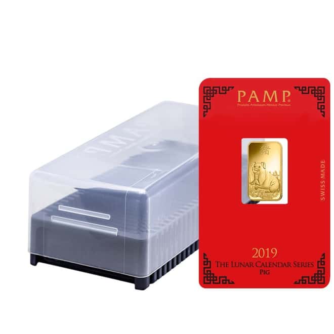 5 gram PAMP Suisse Year of the Pig Gold Bar (In Assay)