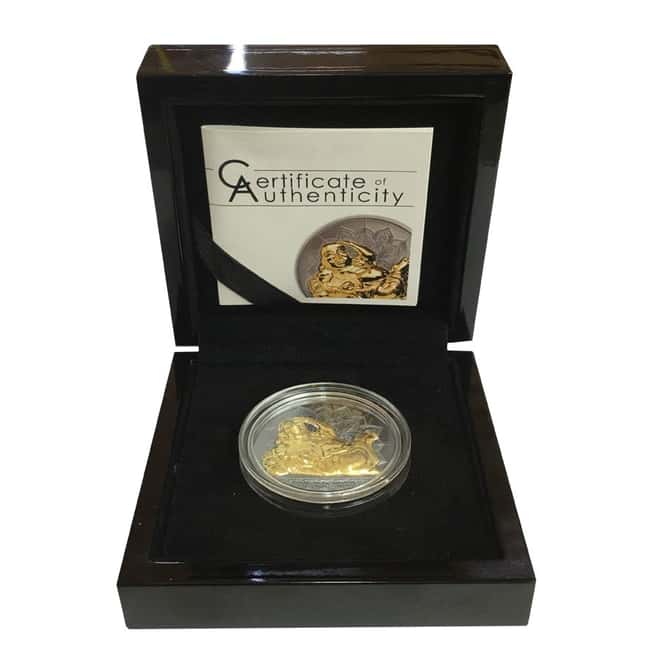 2018 2 oz Palau Laughing Buddha Proof Silver Coin $10 .999 Fine (w/Box&COA)