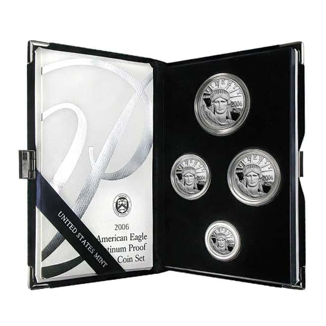 2006-W 1.85 oz Proof Platinum American Eagle 4-Coin Set (W/Box & COA)