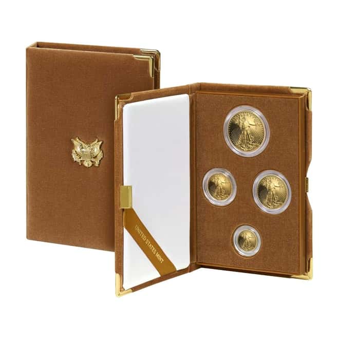 2019-W 1.85 oz Proof Gold American Eagle 4-Coin Set (w/Box & COA) 