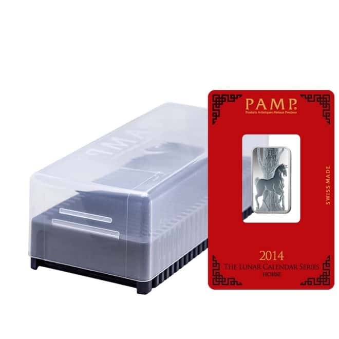 10 gram PAMP Suisse Year of the Horse Silver Bar (In Assay)