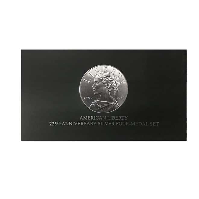 2017 American Liberty 225th Anniversary Silver 4 Four-Medal Set (OEM Box & COA) - P/S/W/D US Mint