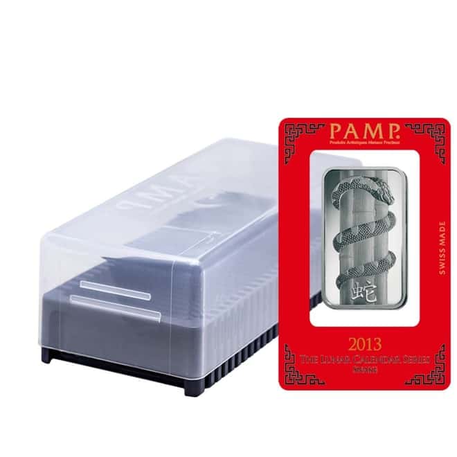 1 oz PAMP Suisse Year of the Snake Silver Bar (In Assay)