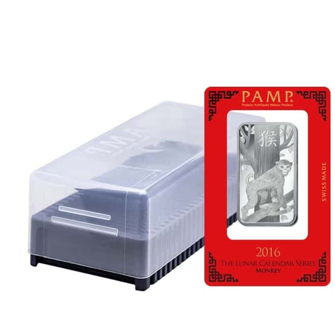 1 oz PAMP Suisse Year of the Monkey Silver Bar (In Assay)