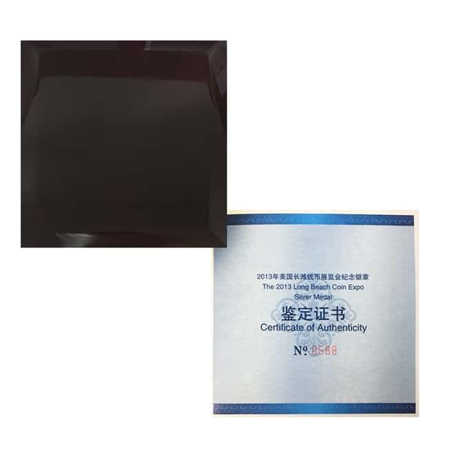 2013 5 oz Proof Silver Chinese Panda Long Beach Coin Expo Medal NGC PF 70 UCAM (w/Box & COA)