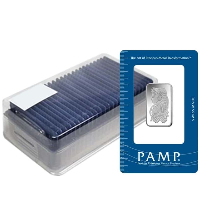 10 Gram PAMP Suisse Lady Fortuna Silver Bar .999 Fine (In Assay)