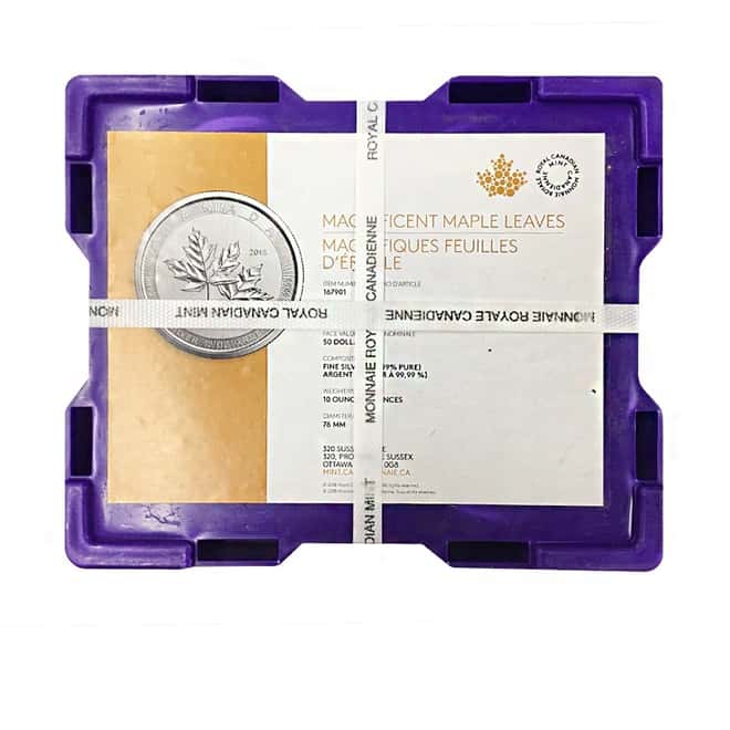 2018 10 oz Canadian Magnificent Silver Maple Leaf .9999 Fine $50 Coin BU (In Cap)